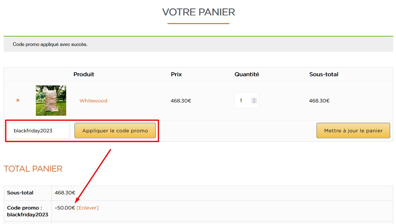 Code promo black friday 2023 panier