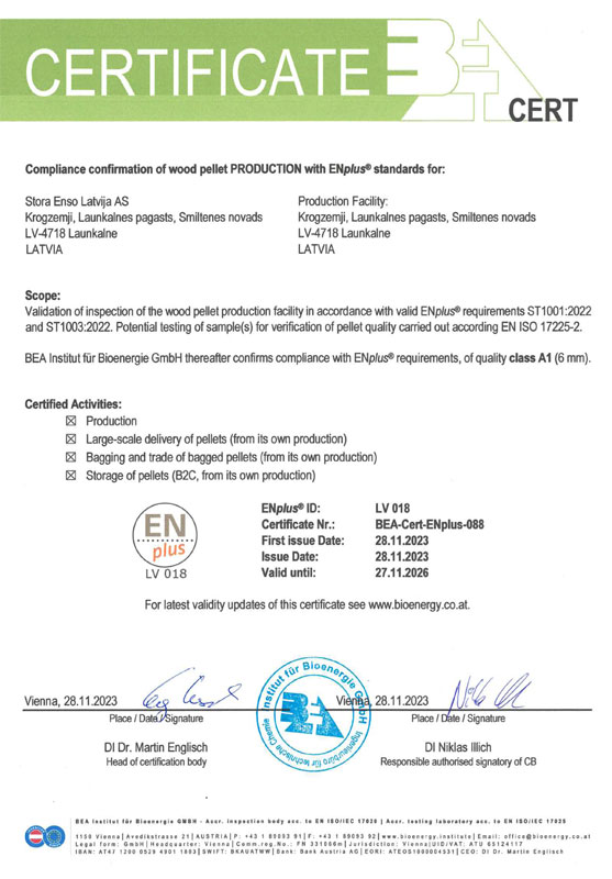 ENplusA1 # LV 018 – Stora Enso