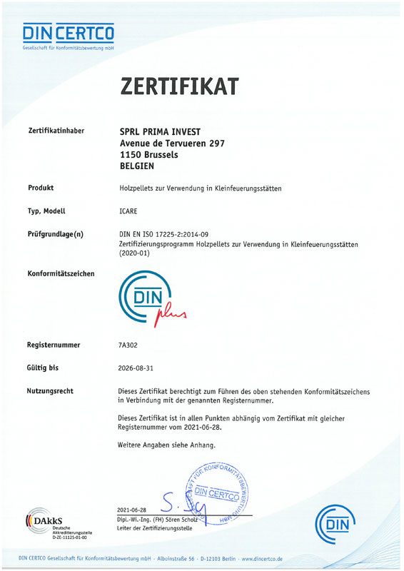 DINplus # 7A302 – Icare Pellets